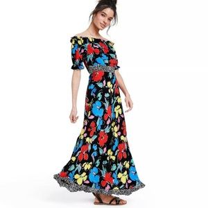 NWT Rixo X Target Off Shoulder Floral Maxi Dress Sz 4